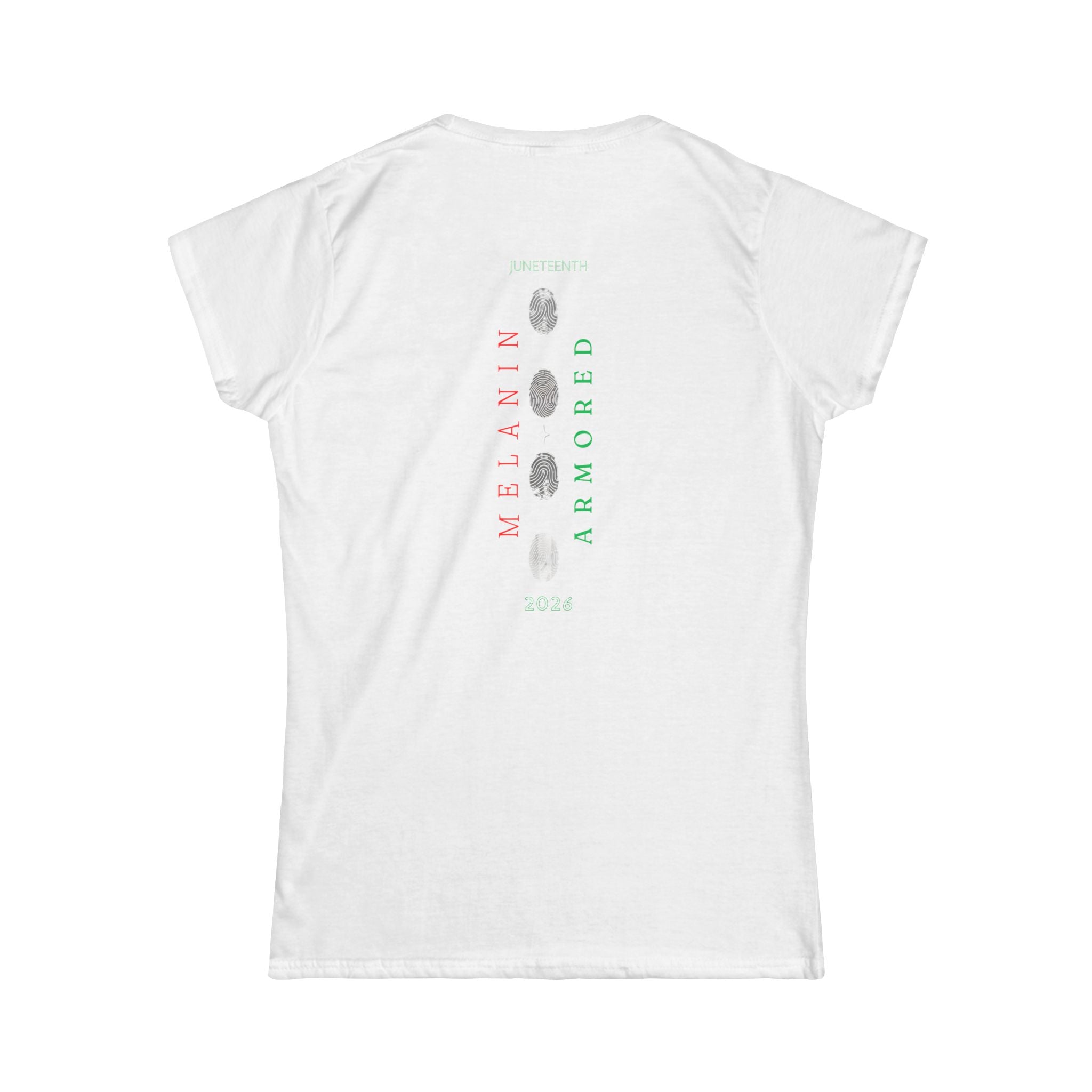 Melanin Armored Tee — Women's Empowerment Juneteenth Graphic Shirt