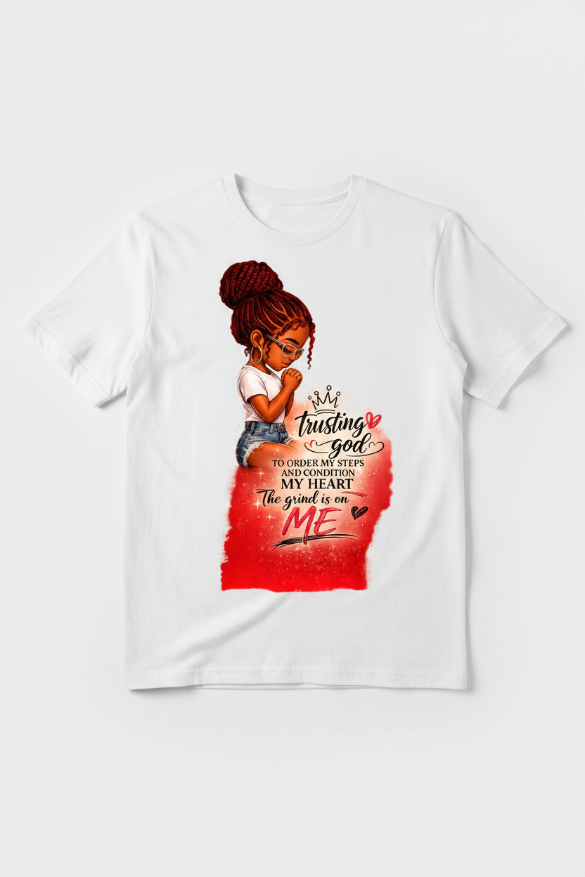 Trusting God Bold Edition White Tee Mockup